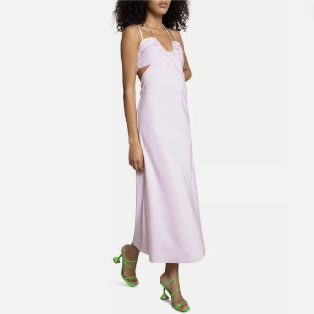 ALC Sienna pink satin slip dress maxi mid size 4